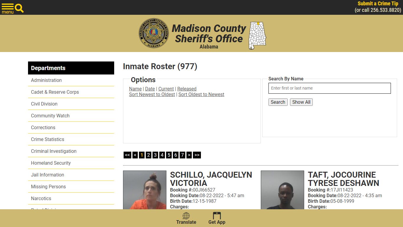 Inmate Roster - Madison County Sheriff's Office